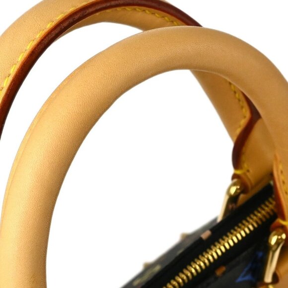 Louis Vuitton Black Monogram Multicolor Alma Handbag M92646 FL4057 184666 - Picture 6 of 9